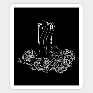 Bleeding Peonies Sticker